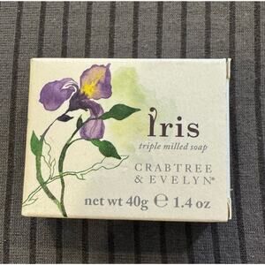 CRABTREE & EVELYN IRIS TRIPLE MILLED SOAP BAR - 40g/1.4oz SMALL